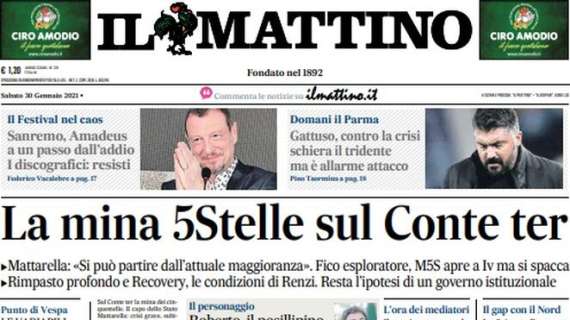 Il Mattino: "Gattuso, contro la crisi schiera il tridente ma è allarme in attacco"