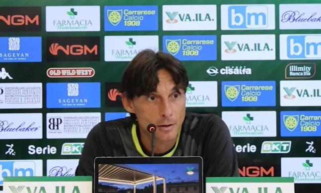 Carrarese, Cioffi: "Torino più forte di noi, ma non ci inginocchieremo davanti a nessuno"