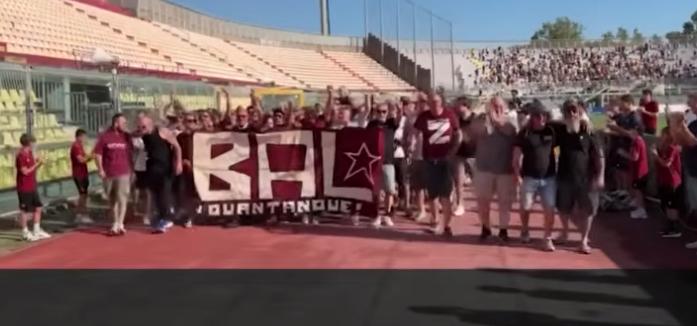 Per l'ultimo saluto allo Zar in 12000 al Picchi, torna anche lo striscione delle BAL