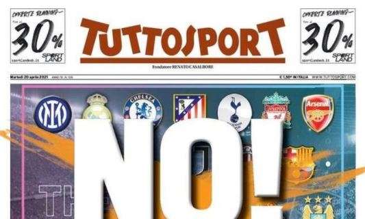 L'apertura di Tuttosport sulla Superlega: "NO!"