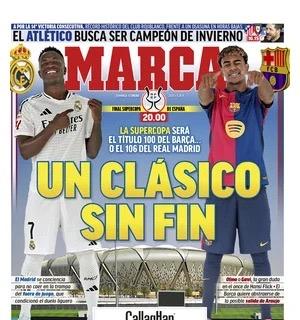 "Más que un Clásico", le prime pagine in Spagna: Real-Barcellona vale la Supercoppa