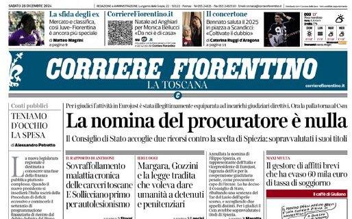 La prima pagina del Corriere Fiorentino su Juve-Fiorentina: "La sfida degli ex"