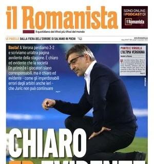 Roma ancora ko, Juric resta in bilico. La prima pagina de Il Romanista: "Chiaro ed evidente"