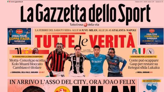 La Gazzetta dello Sport in apertura sul mercato rossonero: "Milan, Walker c'è"