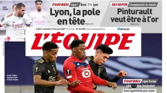 L'apertura de L'Equipe sul Lille: "La leader della Ligue 1 si allontana dagli ottavi di EL"
