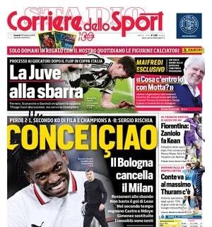 Milan, adesso Conceicao è a rischio. La prima pagina del Corriere dello Sport: "ConceiCiao"