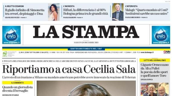 La Stampa questa mattina su Malagò: "Sostituirmi sarebbe un caso unico"