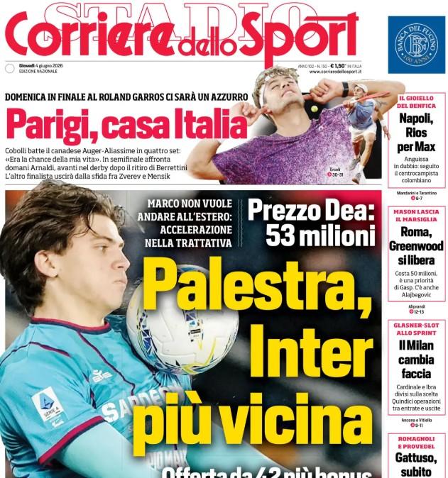 Le prime pagine dei quotidiani italiani e stranieri di oggi, giovedì 4 giugno