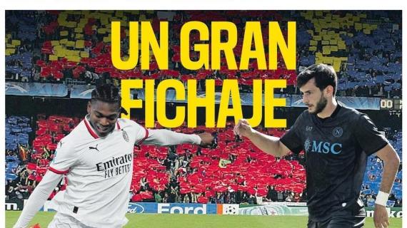 Il Barcellona piomba sulla Serie A. Leao e Kvara in prima pagina di Sport: "Un grande colpo"