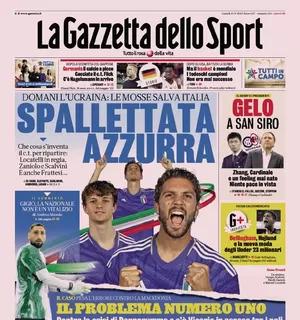 La prima pagina de La Gazzetta dello Sport apre sull'Italia: "Spallettata azzurra"