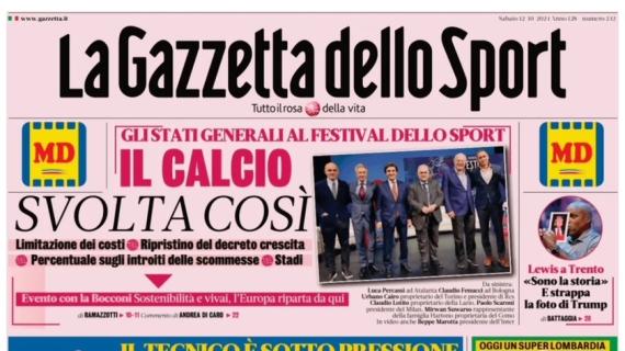 L'apertura de La Gazzetta dello Sport: "L'Inter con Inzaghi"