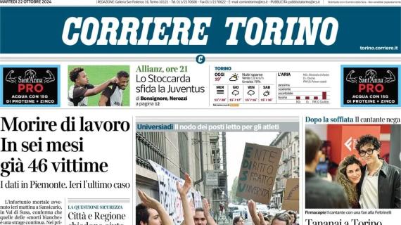 Riparte la Champions, il Corriere di Torino nel taglio alto: "Lo Stoccarda sfida la Juventus"