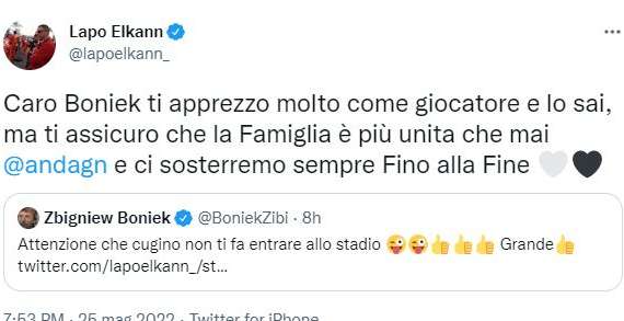 Botta e risposta sui social tra Boniek e Lapo Elkann: "La famiglia è più unita che mai..."