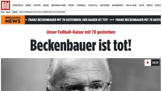 Morte Beckenbauer, le aperture online in Germania: "L'ultimo Kaiser tedesco"