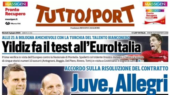 L'apertura di Tuttosport: "Juve, Allegri paga Thiago" 