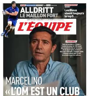 L'Equipe apre con le dichiarazioni di Marcelino: "L’OM è un club che sta regredendo"