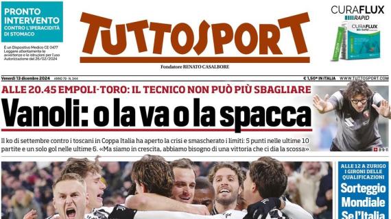 Tuttosport in apertura sulle parole di Elkann: "Così è bello vedere la Juve"