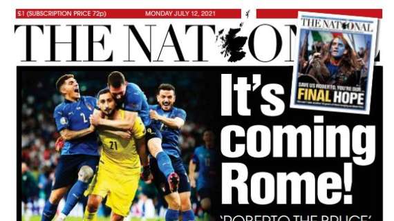 "It's coming Rome!". E The National paragona Mancini al condottiero Robert the Bruce