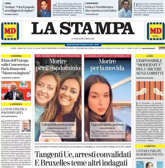 L’apertura de La Stampa sulle cifre della super sfida Francia-Marocco: “Valore Mondiale”