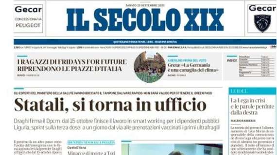 Il Secolo XIX: "Ferraris tutto esaurito col Verona. L'Us Genoa fa già sognare"