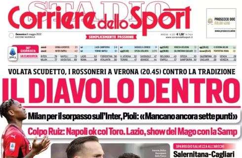 L'apertura del Corriere dello Sport in vista di Hellas Verona-Milan: "Il diavolo dentro"