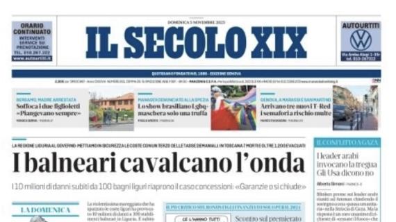 Il Secolo XIX in prima pagina sul successo della Sampdoria: "Torna il sorriso"