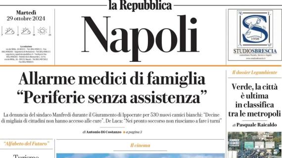 L'ed. di Napoli de La Repubblica apre sulla capolista: "A San Siro per blindare il primo posto"