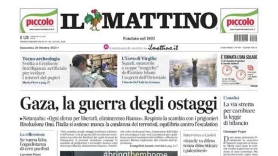 Napoli, Il Mattino in prima pagina: "Garcia avverte il Milan: abbiamo fame"