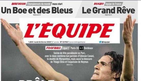 Le aperture in Francia - Cavani spettacolo, 200 reti con la maglia del Paris Saint-Germain