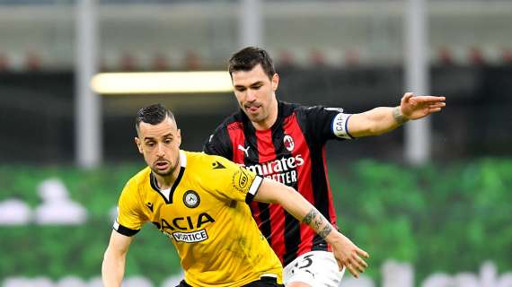 Stryger Larsen dà una mano al Milan: finisce 1-1 con l'Udinese, pari su rigore al 97'