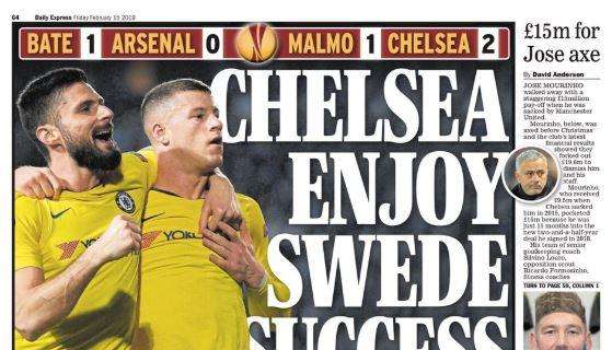 Il Daily Express titola: "Il Chelsea si gode il successo svedese"