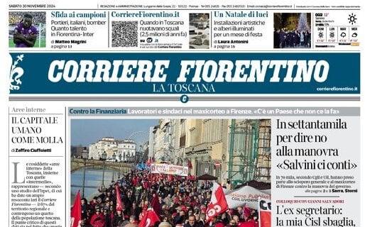 Corriere Fiorentino in apertura: "Project Franchi, il passo di Rocco Commisso"