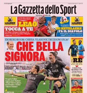 La prima pagina de La Gazzetta dello Sport sulla Juventus: "Che bella Signora"