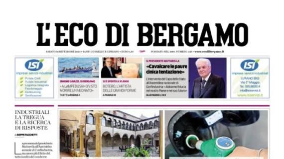 L'Eco di Bergamo in apertura: "Quei giocatori in cerca di spazio per rilanciarsi" 