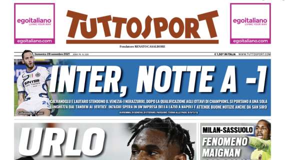 L'apertura di Tuttosport in prima pagina: "Urlo Dea, bufera Juve"