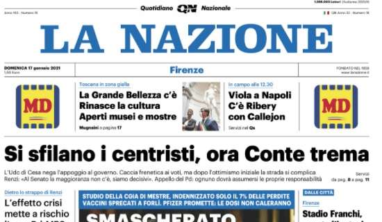 La Nazione: "Viola a Napoli. C'è Ribery con Callejon"