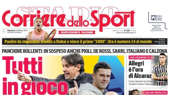 Il Corriere dello Sport in prima pagina: "Tutti in gioco, tutti a rischio"