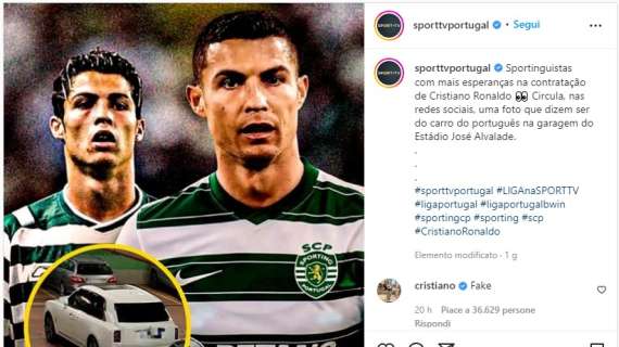 Cristiano Ronaldo-Sporting CP, un dettaglio fa il giro del web. Ma il fuoriclasse replica: "Fake"