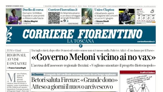 Il Corriere Fiorentino apre oggi sul confronto tra Kayode e Leao: "Duello in corsa"