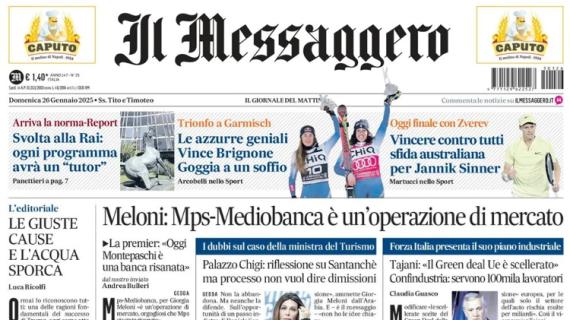 Stasera all'Olimpio c'è la Fiorentina, Il Messaggero: "Lazio, una notte per la Champions"