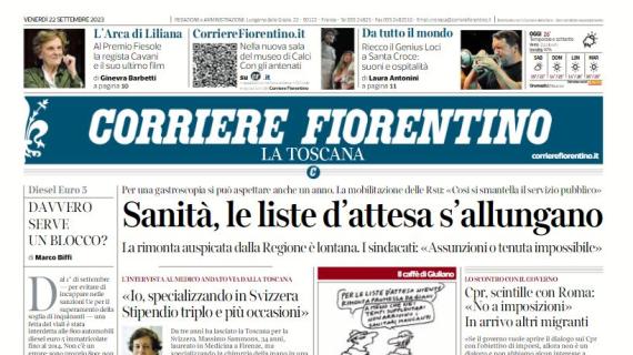 Il Corriere Fiorentino in apertura sui viola in Conference League: "Salvati da palo"