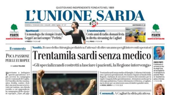 Scontro diretto contro il Sassuolo, L'Unione Sarda: "Cagliari, tienitela stretta"