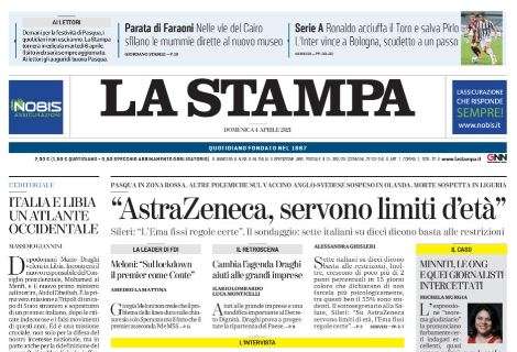 La Stampa: "CR7 acciuffa il Toro e salva Pirlo. L'Inter vince a Bologna, scudetto a un passo"