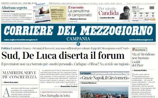 Corriere del Mezzogiorno verso Napoli-Genoa: "Capitan Insigne, la festa d'addio"
