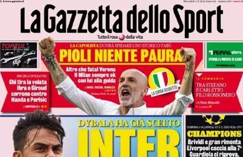 L'apertura de La Gazzetta dello Sport su Dybala: "Inter, c'è Joya per te"