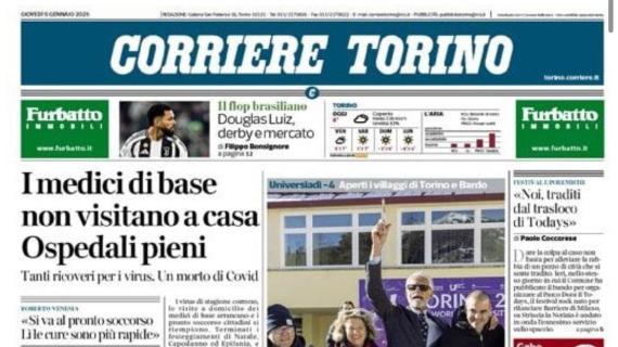 Sabato il derby della Mole. Il Corriere di Torino: "Douglas Luiz tra derby e mercato"