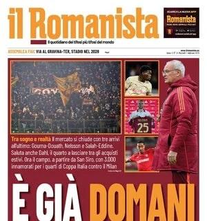 Il Romanista in prima pagina: "È già domani. Il mercato si chiude con tre arrivi all'ultimo"