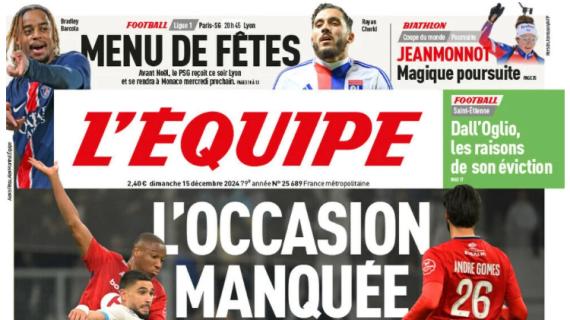 Solo un pari contro il Lille per l'OM di De Zerbi, L'Equipe: "Occasione mancata"