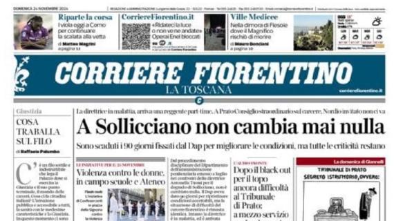 Corriere Fiorentino: "I viola oggi a Como per continuare la scalata alla vetta"