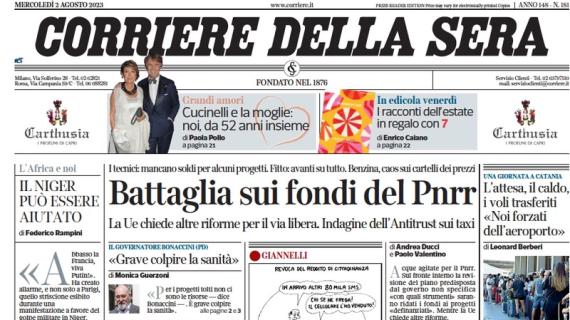 CorSera oggi in apertura sull'ultima uscita di Buffon: "Dico addio al calcio"